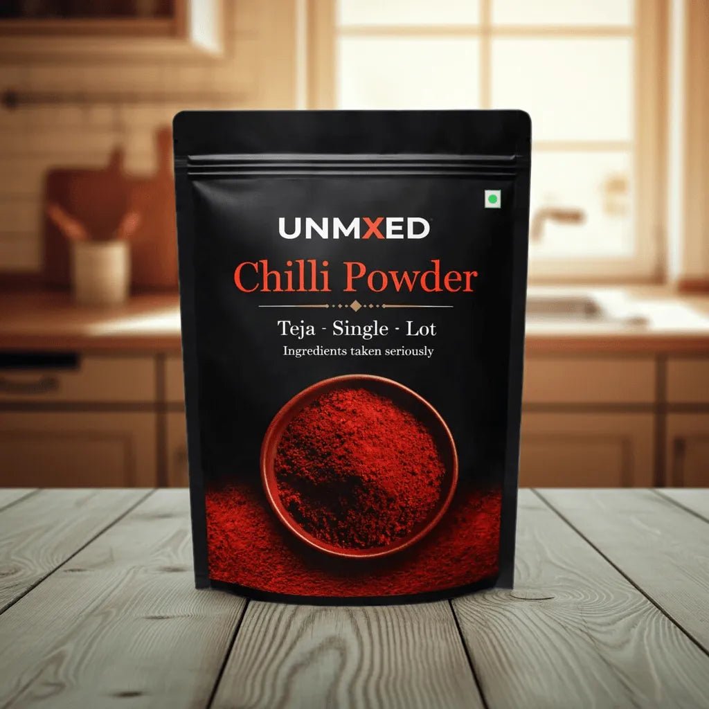 UNMIXED Chilli Powder Combo – Teja, Byadgi & Kashmiri | 3 x 500g Family Pack chilli powder - pure, no artificial colour - UNMIXED