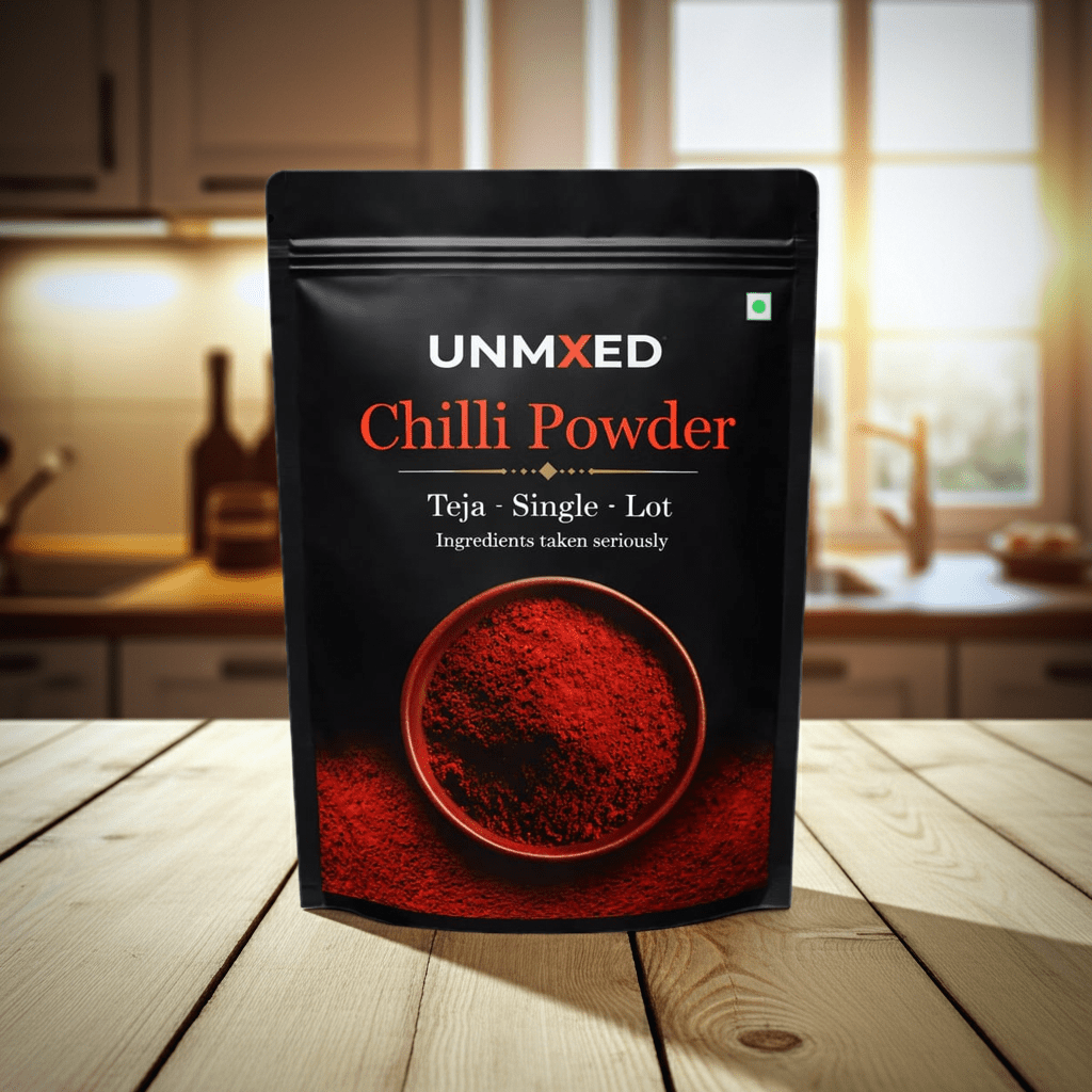 UNMIXED Chilli Trio Combo – Teja, Byadgi & Kashmiri | 3 x 250g (750g Total) chilli powder - pure, no artificial colour - UNMIXED
