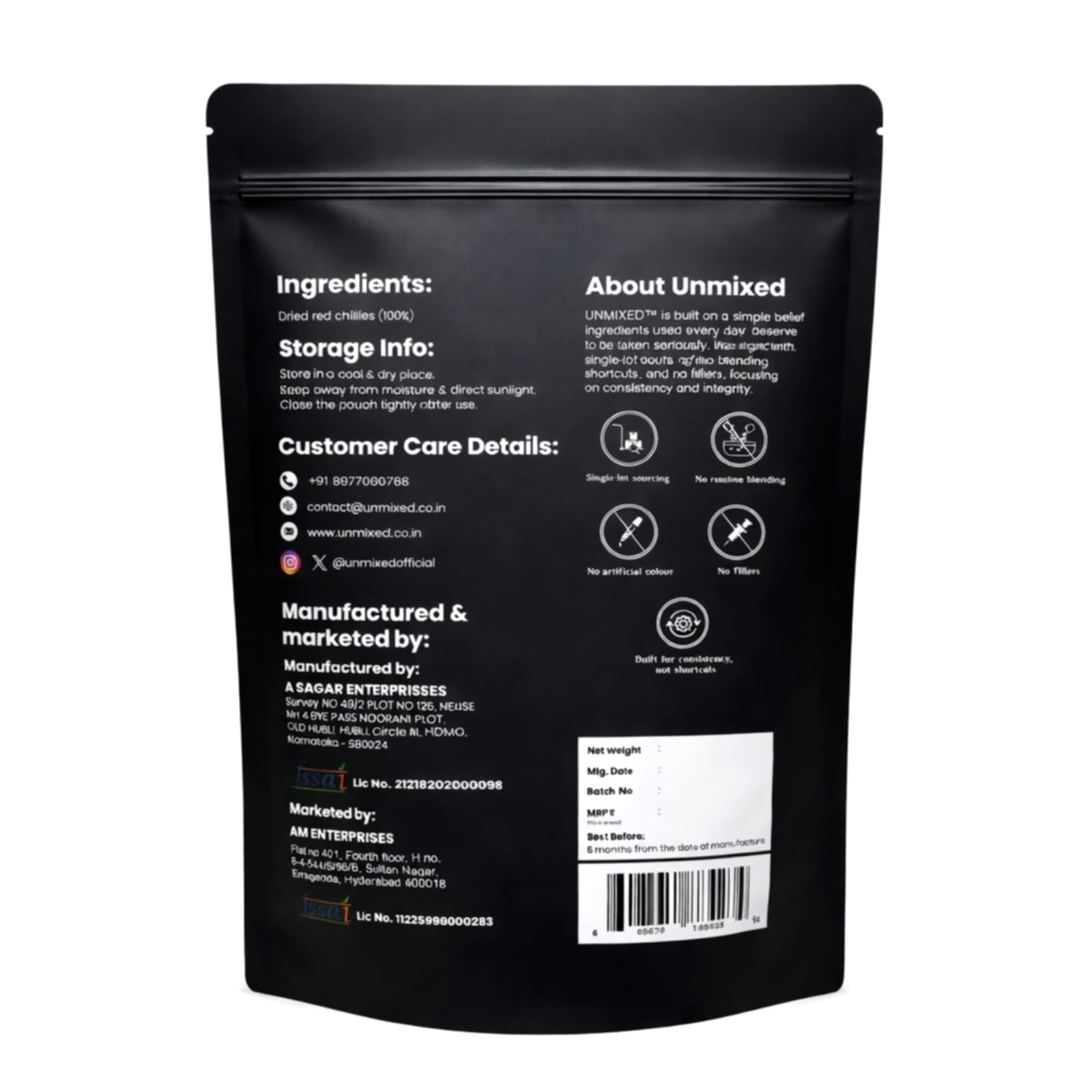 UNMIXED Kashmiri Chilli Powder