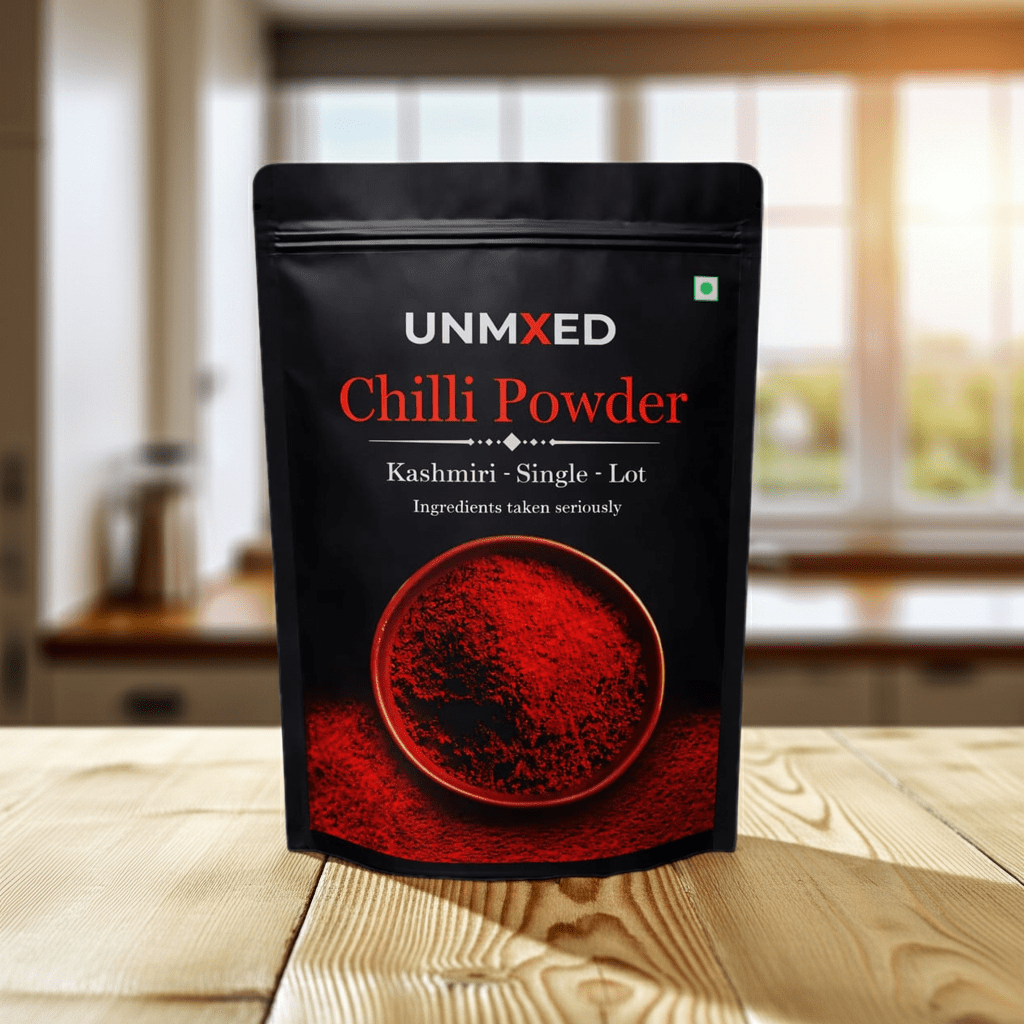 UNMIXED Chilli Trio Combo – Teja, Byadgi & Kashmiri | 3 x 250g (750g Total) chilli powder - pure, no artificial colour - UNMIXED