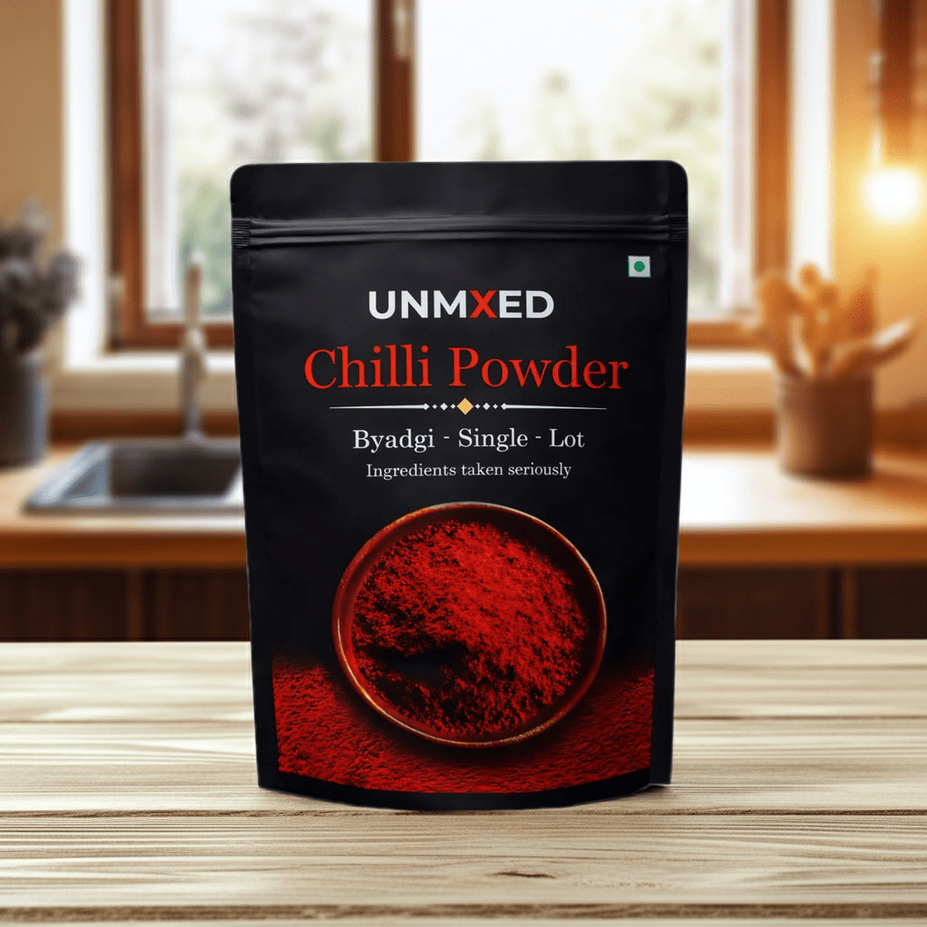 UNMIXED Chilli Trio Combo – Teja, Byadgi & Kashmiri | 3 x 250g (750g Total) chilli powder - pure, no artificial colour - UNMIXED