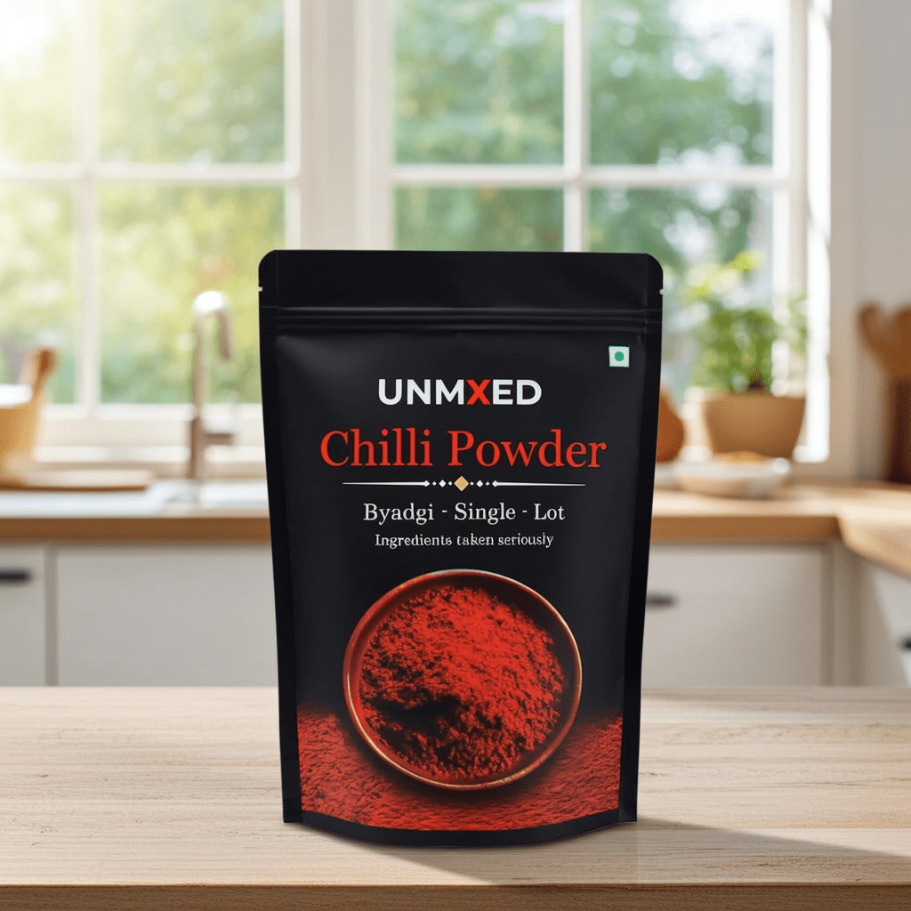 UNMIXED Chilli Powder Value Pack – Byadgi & Kashmiri | Family Combo (1kg + 500g) chilli powder - pure, no artificial colour - UNMIXED