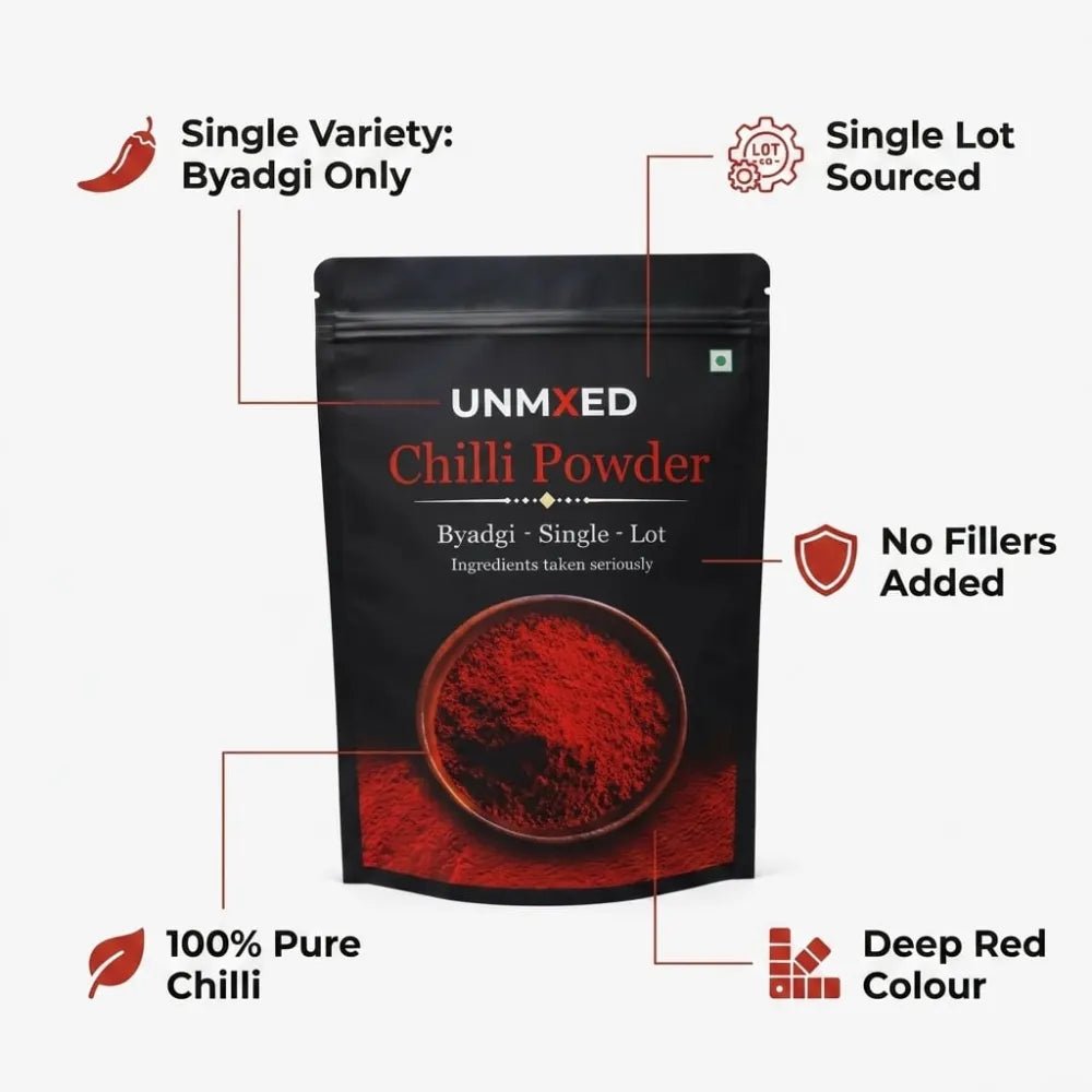 UNMIXED Byadgi Chilli Powder – Deep Red Color & Rich Aroma | No Artificial Color chilli powder - pure, no artificial colour - UNMIXED